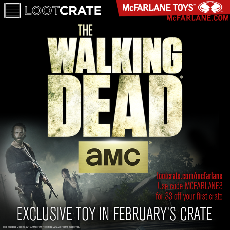 2 Loot Crate February 2016 Walking Dead Blind Packed Figure for sale online 