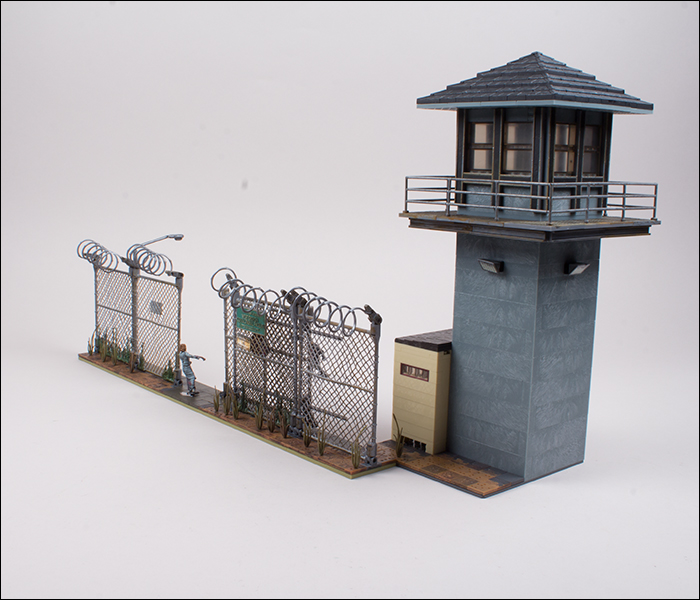 The Walking Dead TV Prison Tower and Gate Building Set Kids Toys Playroom New 