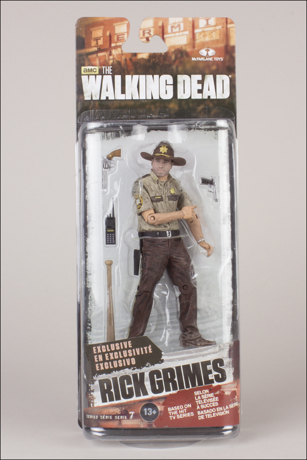 McFarlane Walking Dead series 7 Rick Grimes légèrement plié carte Walgreen's Excl 