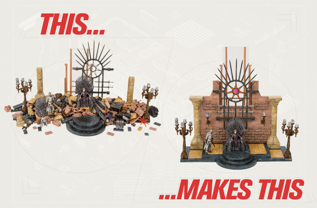 Iron Throne Room Construction Set Game Of Thrones McFarlane Toys