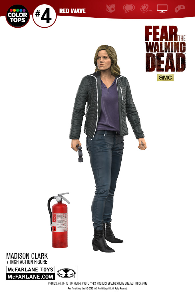 NEU/OVP Fear The Walking Dead Color Tops Action Figure Madison Clark 18 cm