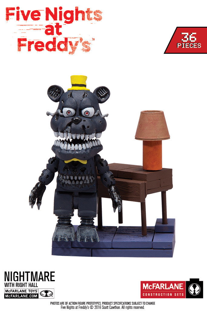 McFarlane Toys Five Nights at Freddys Nightmare Chica with Right Hall Window  Micro Figure Build Set - ToyWiz