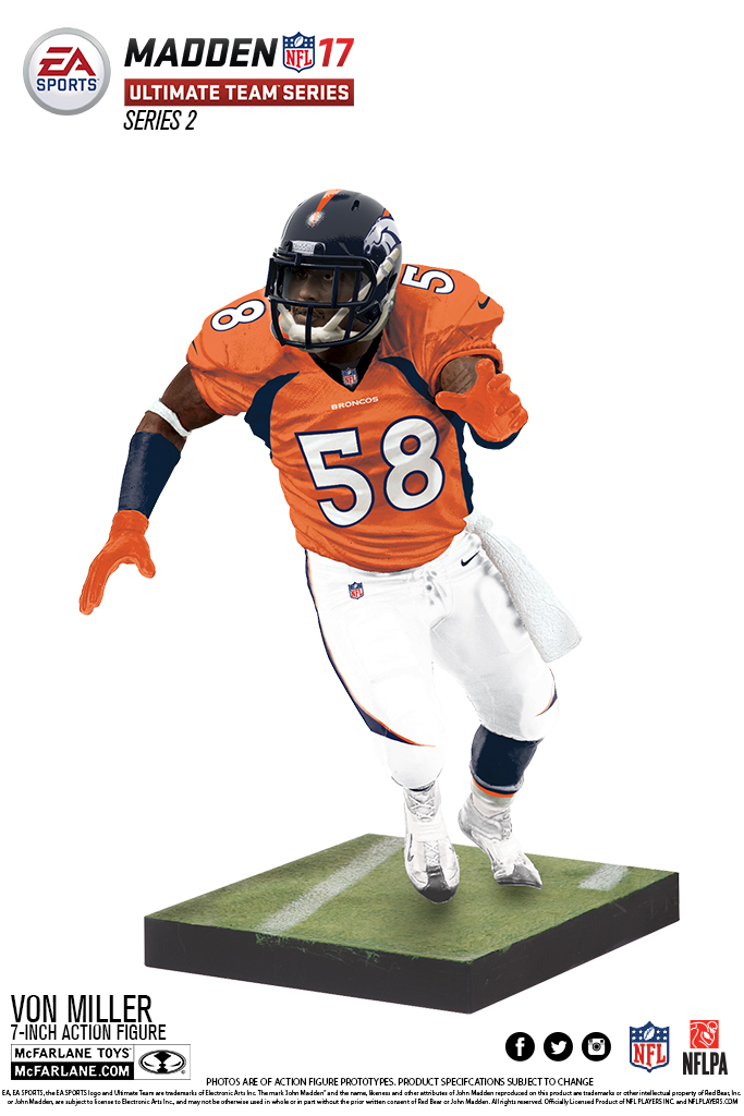 McFARLANE Von Miller NFL Madden 17 Action Figure Denver Broncos Color Rush  Uniform - Von Miller NFL Madden 17 Action Figure Denver Broncos Color Rush  Uniform . Buy iller NFL Madden toys