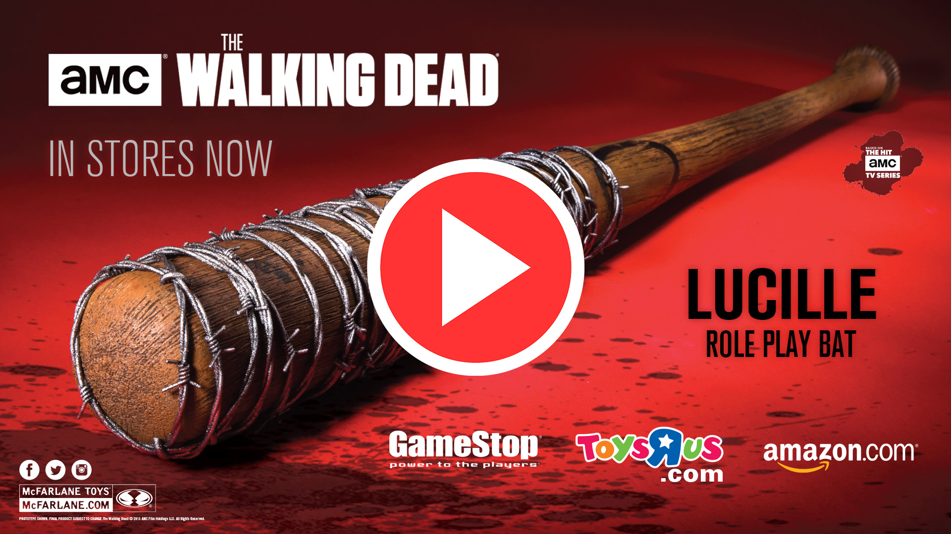 The Walking Dead - Réplique batte de baseball de Negan Lucille Take It Like  A Champ Ver. 81 cm - Figurine-Discount
