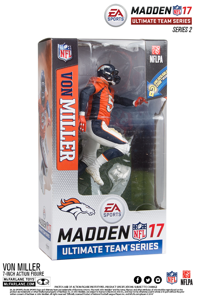 McFarlane Madden NFL 17 Von Miller Denver Broncos Blue Jersey Variant LA  Rams