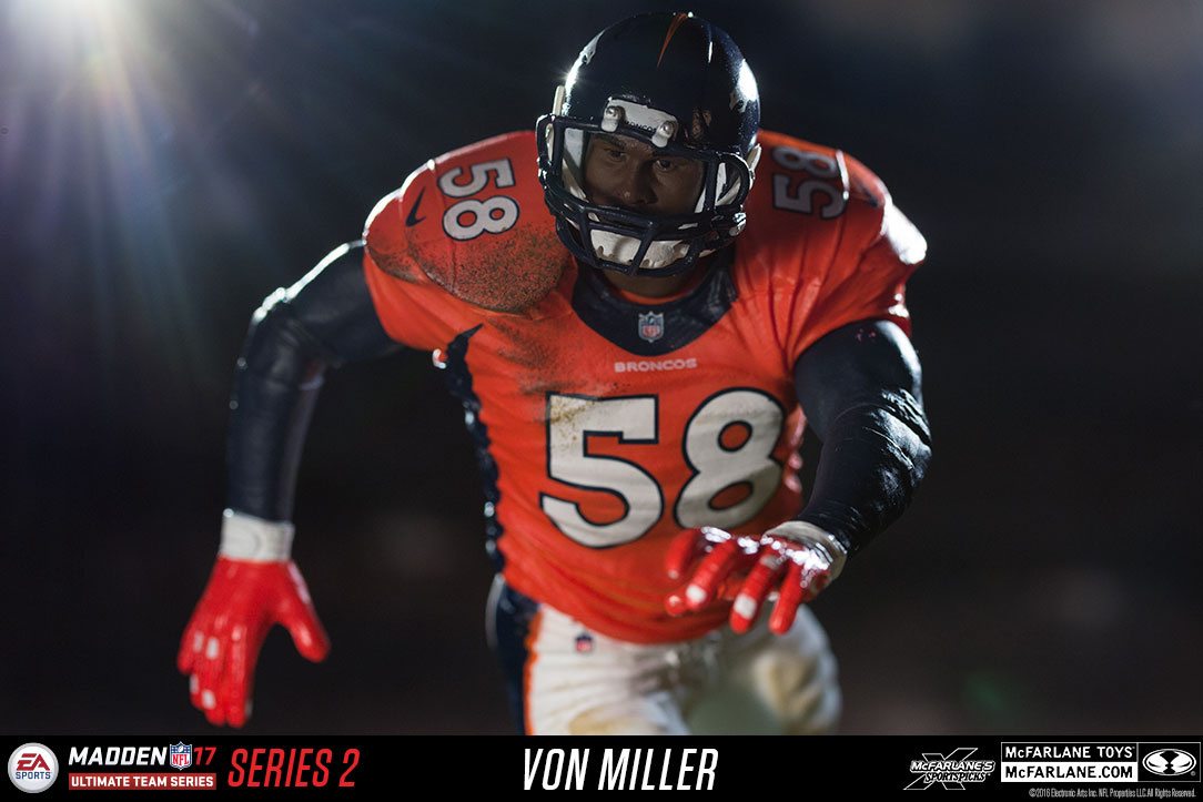 McFarlane Toys NFL Denver Broncos EA Sports Madden 17 Ultimate Team Series  2 Von Miller 7 Action Figure Orange Jersey - ToyWiz