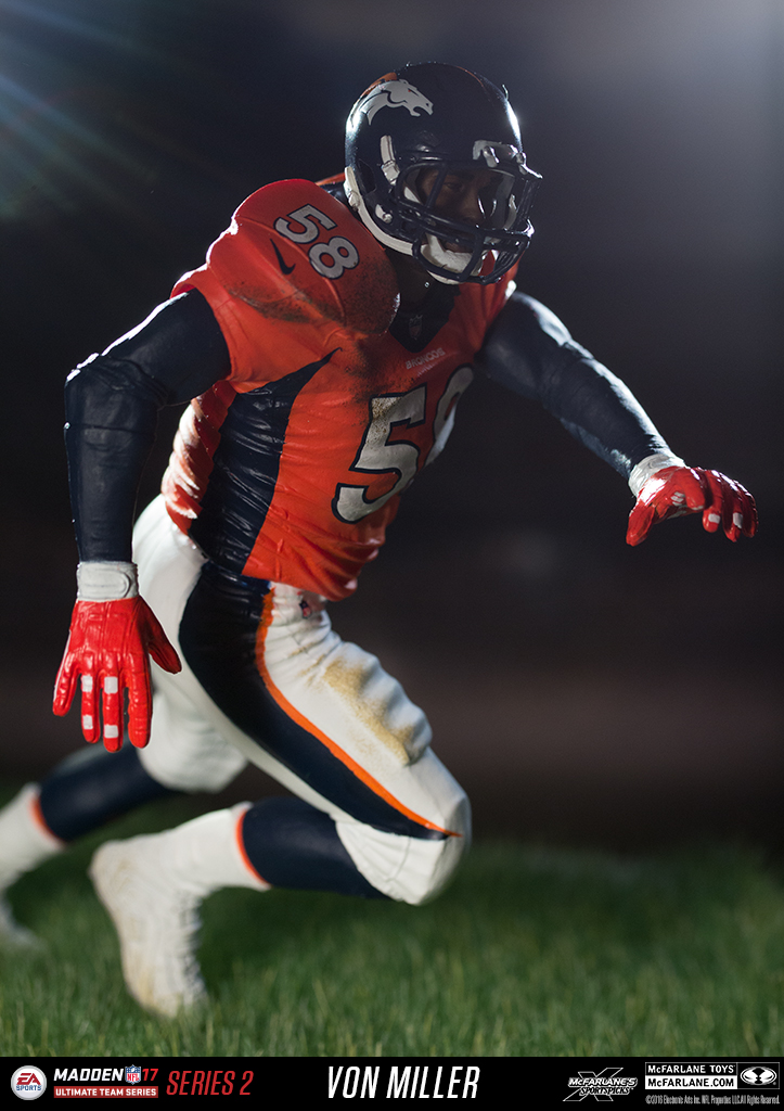 McFarlane Toys NFL Denver Broncos EA Sports Madden 17 Ultimate Team Series  2 Von Miller 7 Action Figure Orange Jersey - ToyWiz