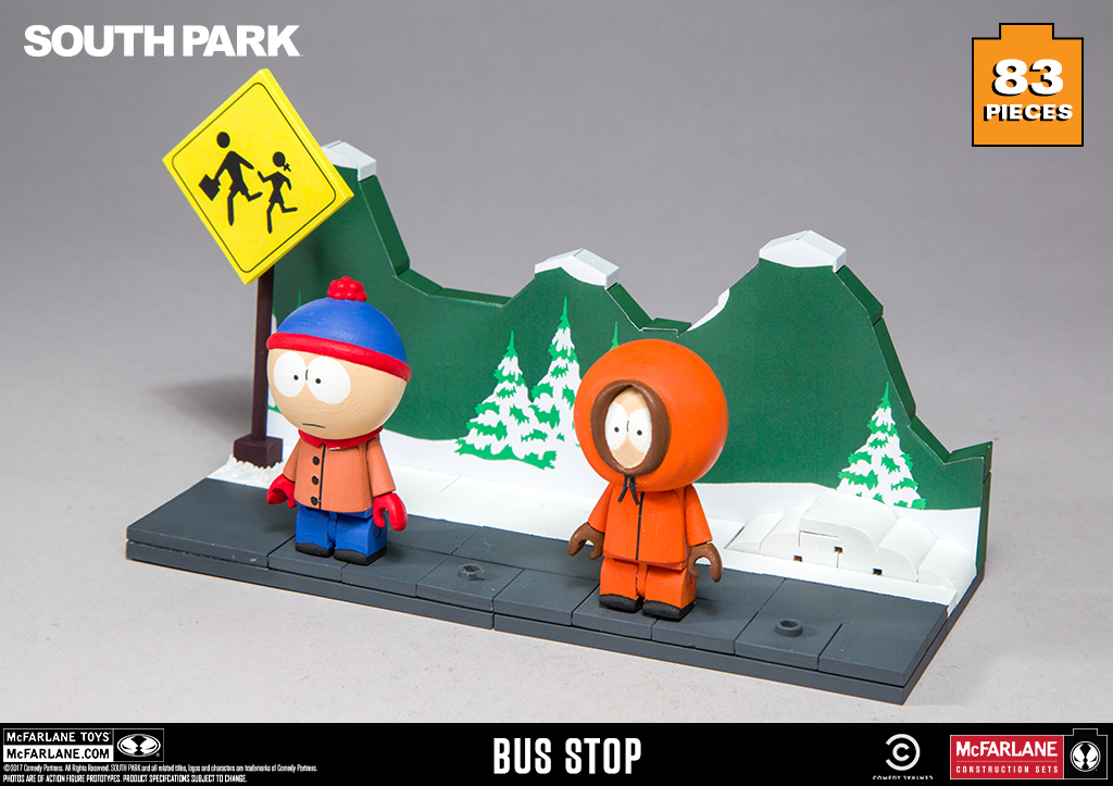 Details about   McFarlane Toys South Park The Bus Stop Small Construction Set
