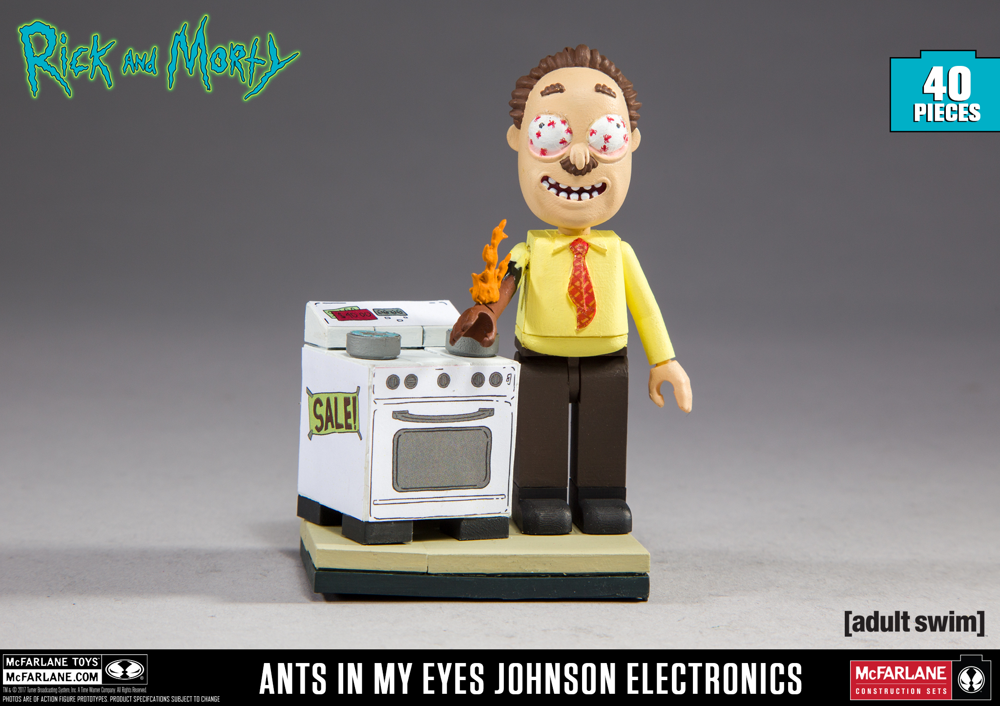 Rick And Morty Ants In My Eyes Johnson Electronics 40 Piece Construction Set 