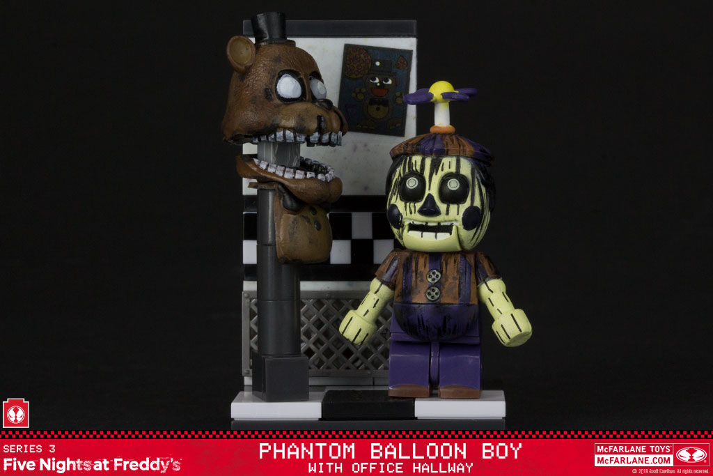 Five Nights At Freddy's Phantom Balloon Boy w/ Office Hallway Minifigure 39  pcs!
