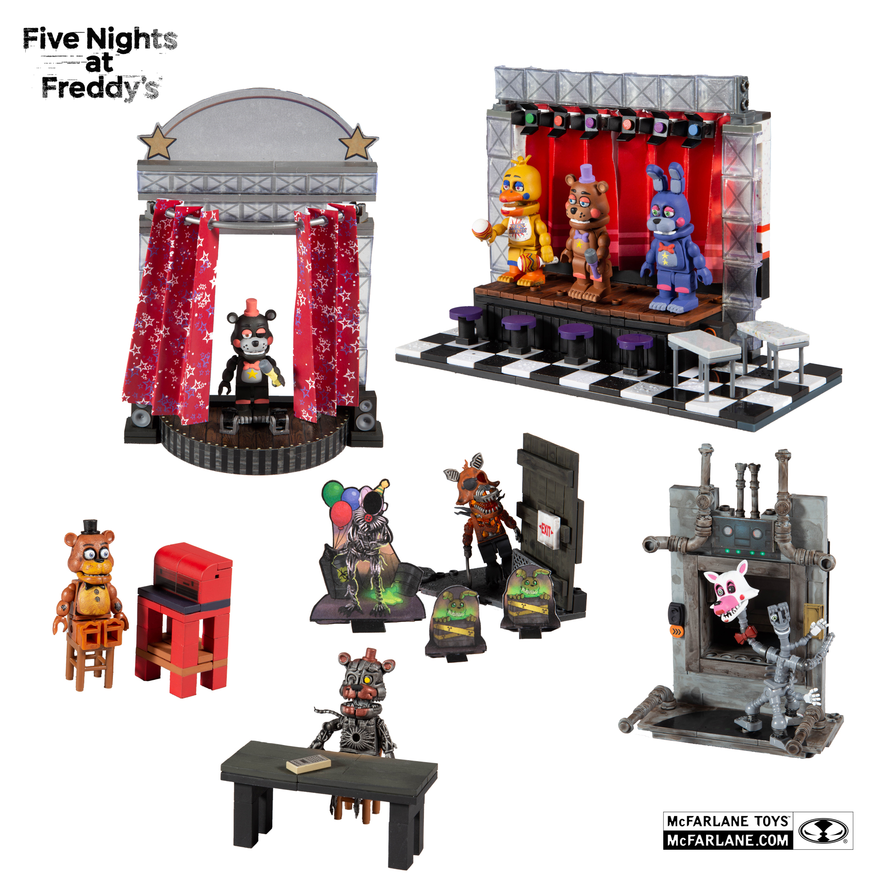 Five Nights at Freddy's Grimm Foxy Corn Maze 25202 FNAF 38 Pcs McFarlane Set for sale online 