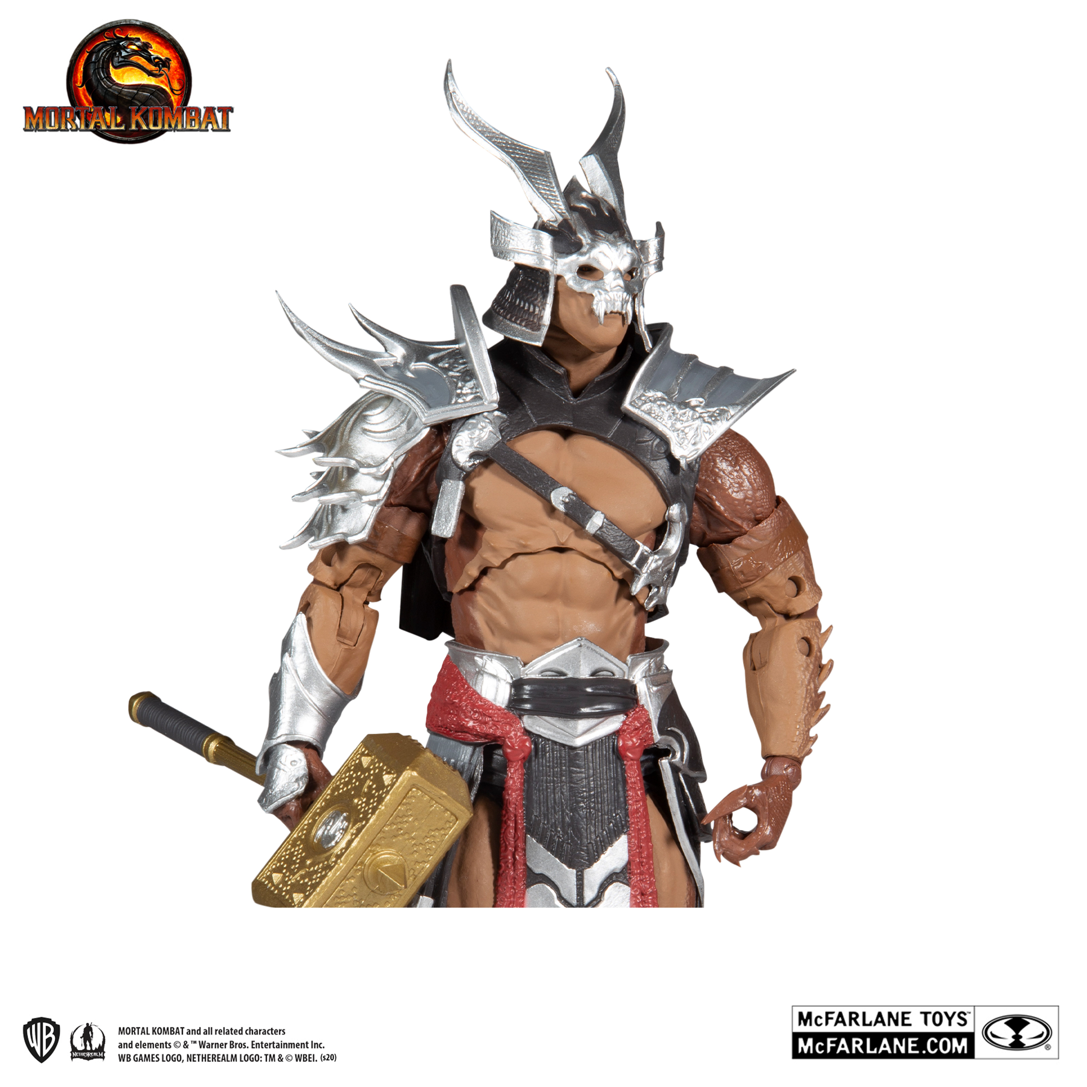 Mortal Kombat 11 Shao Kahn Platinum Hammer Stand Accessories Figure  McFarlane Toys 