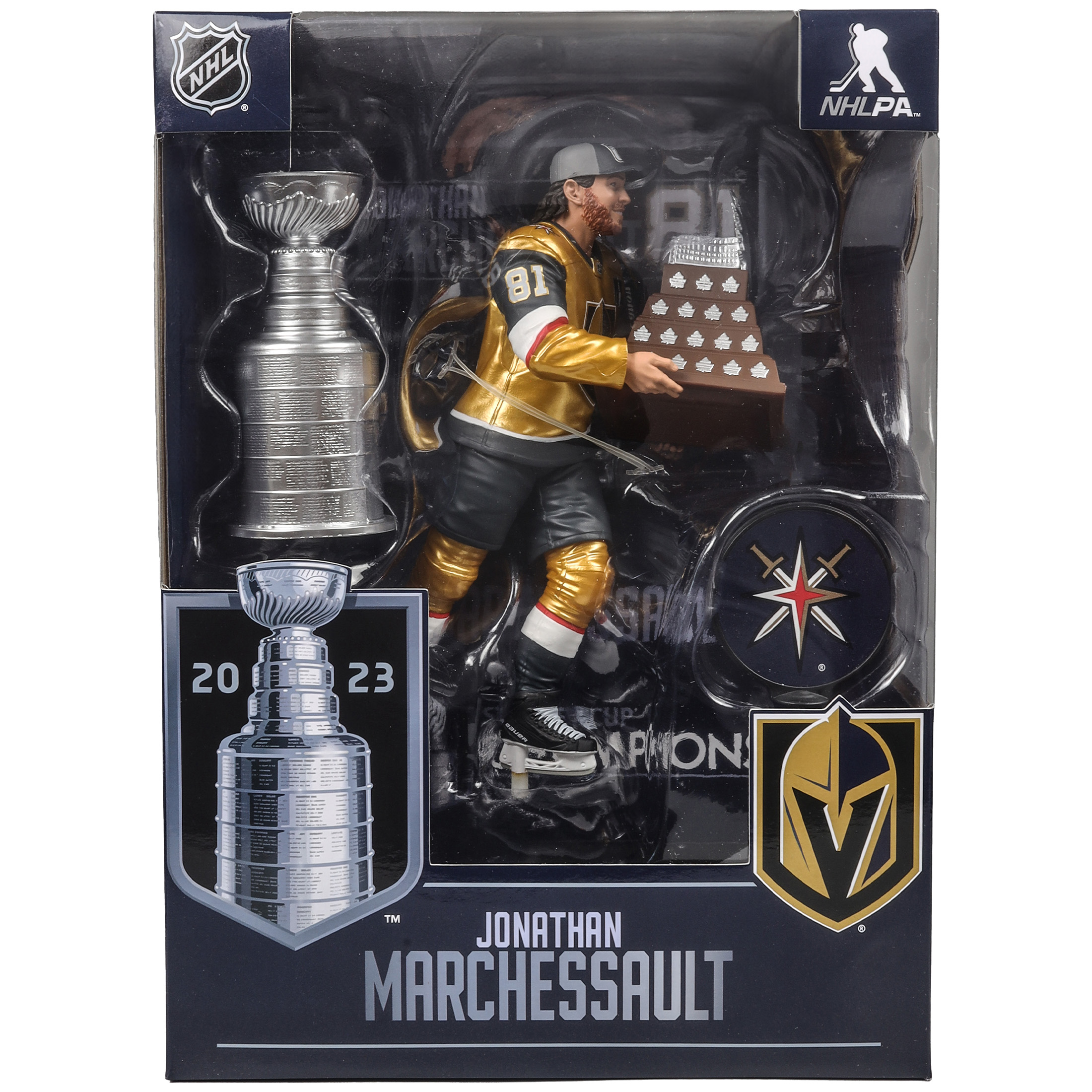 Jonathan Marchessault w/Conn Smythe Trophy & Stanley Cup (Vegas
